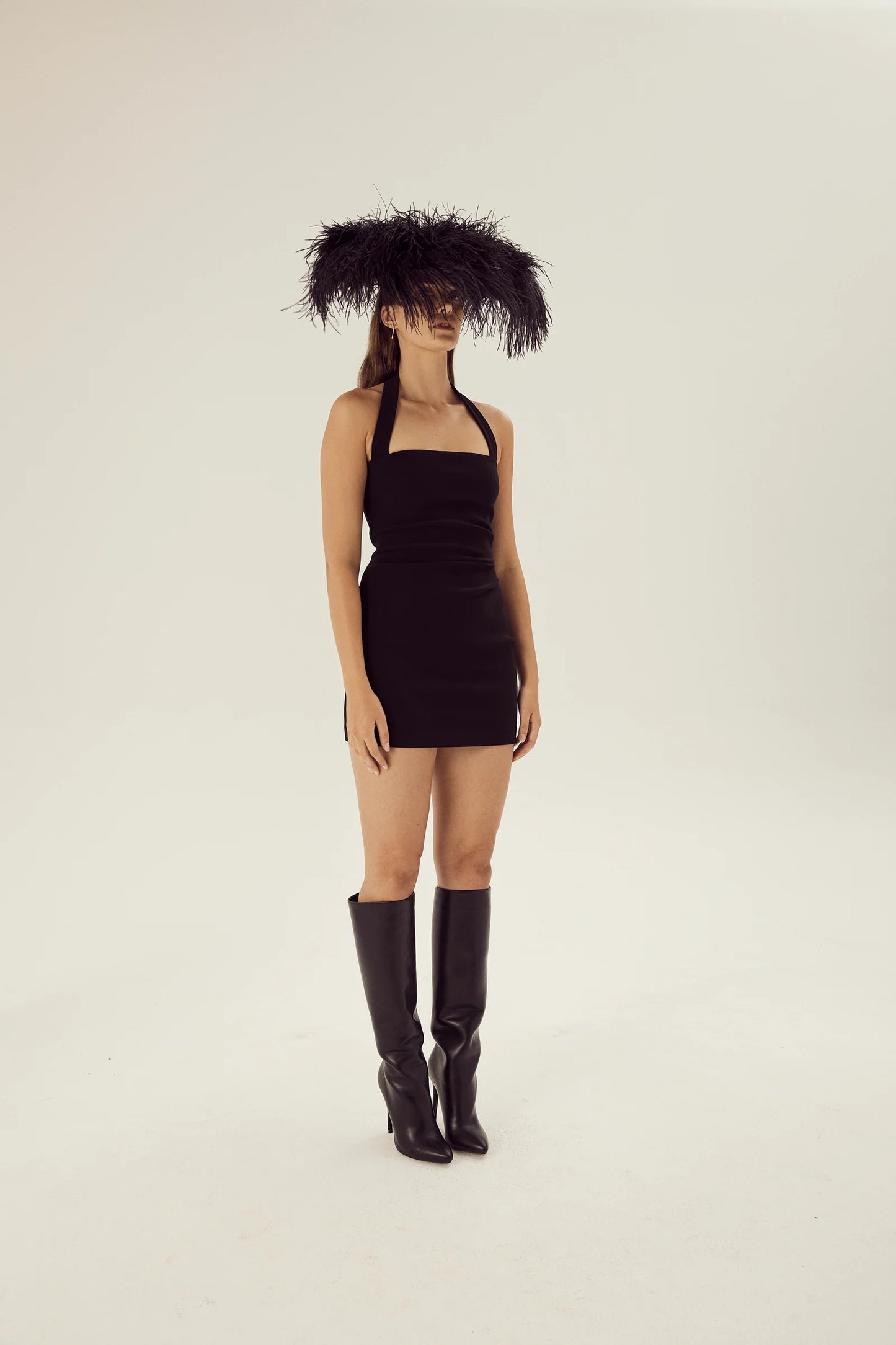 LEORA HALTER MINI DRESS