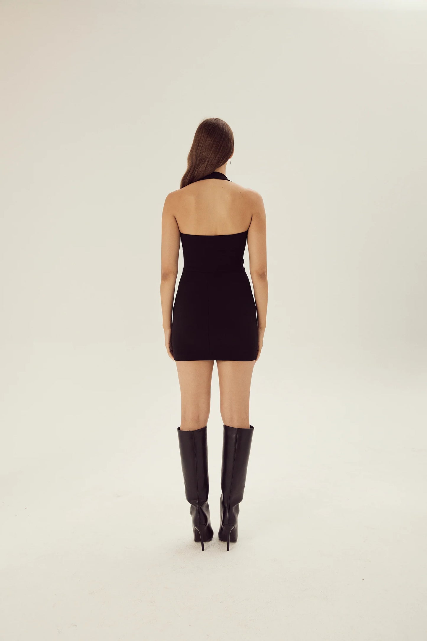 LEORA HALTER MINI DRESS
