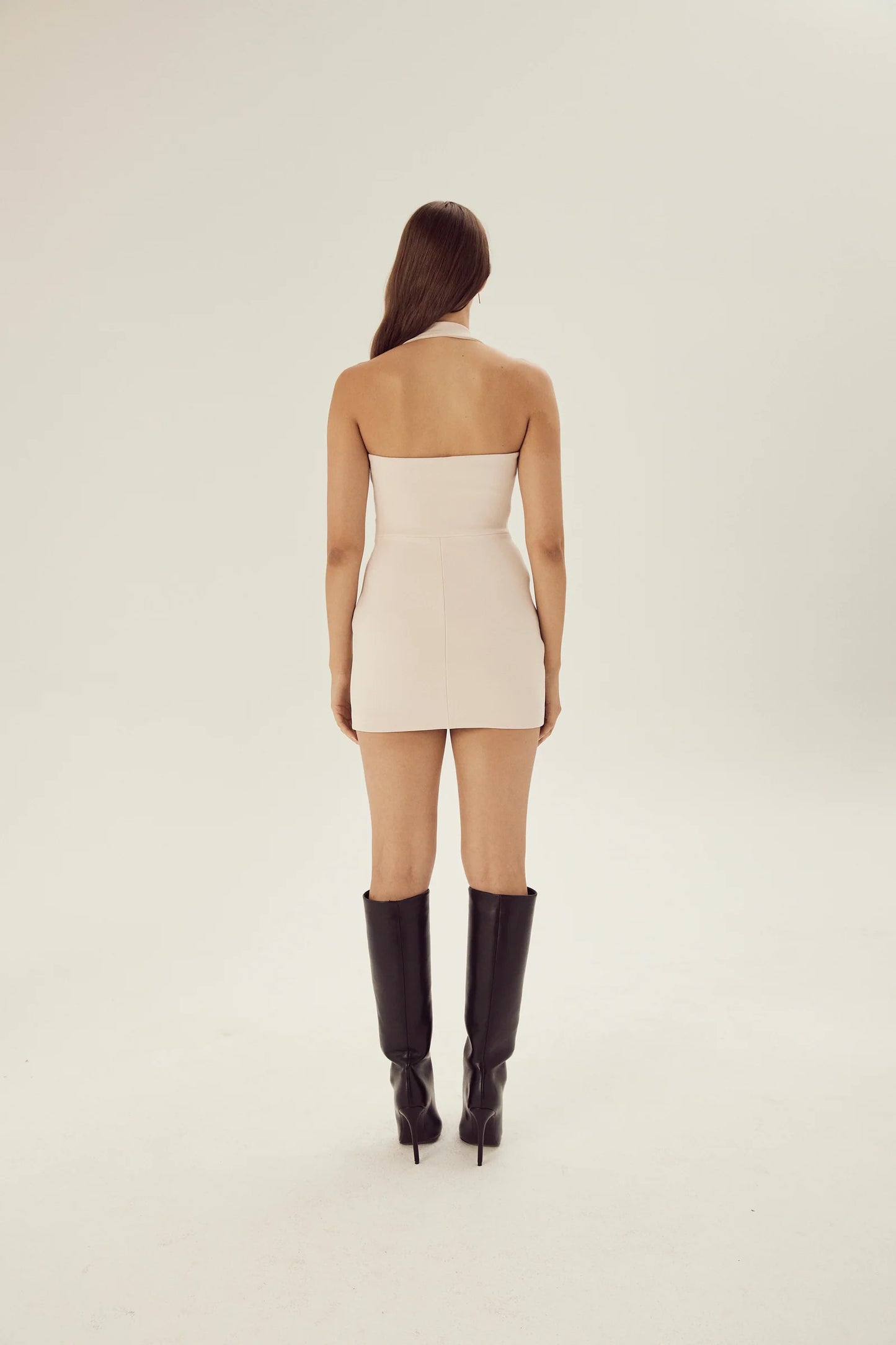 LEORA HALTER MINI DRESS