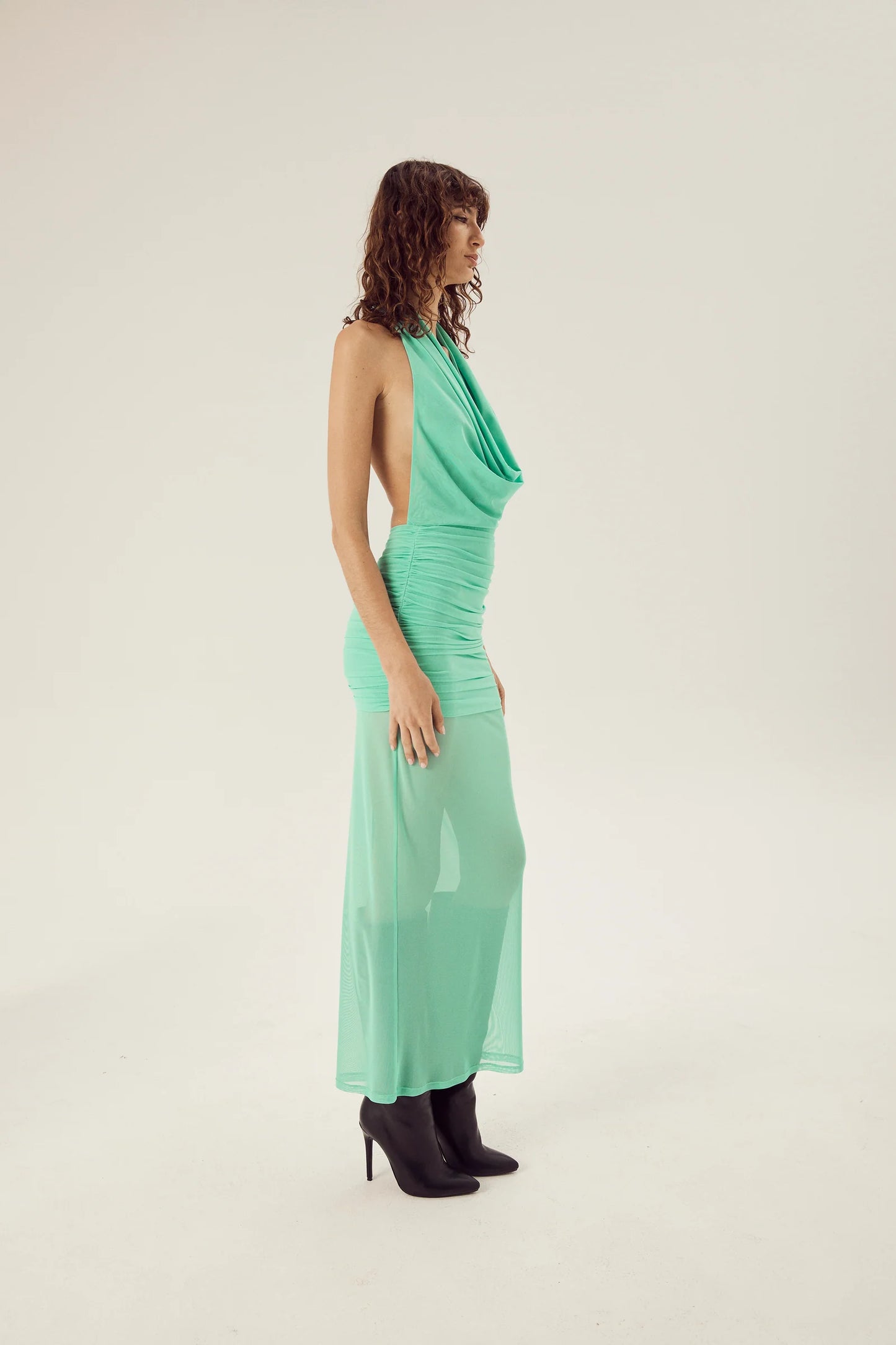 GRACE COWL NECK BACKLESS MAXI DRESS