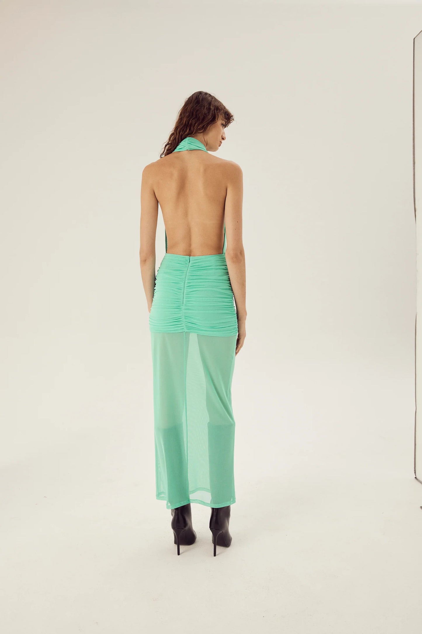 GRACE COWL NECK BACKLESS MAXI DRESS